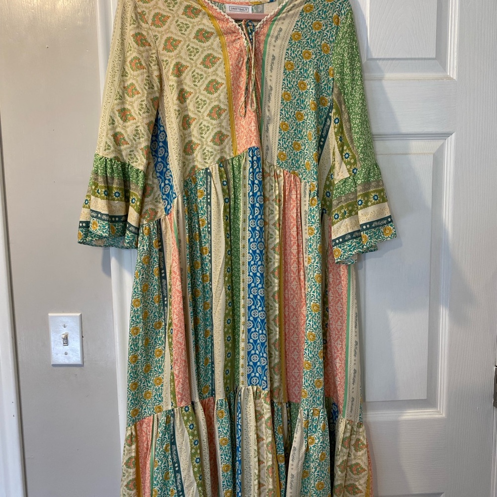 Bohemian Patchwork Maxi Dress